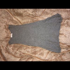 grey sleeveless dress